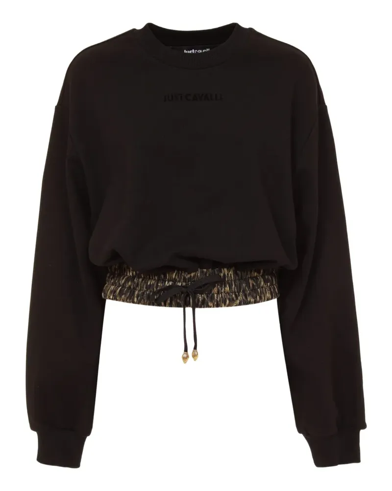 Just Cavalli Sweatshirt mit Leoparden-Print - Schwarz Schwarz