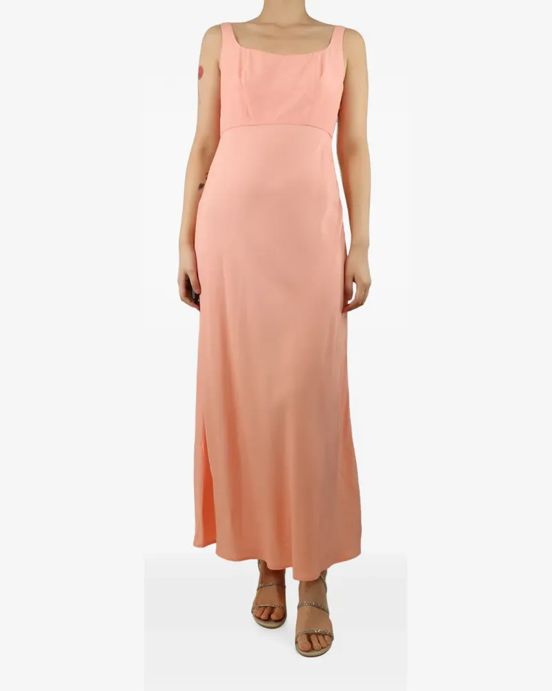 RIXO seam-detail slip midi dress - Rosa Rosa