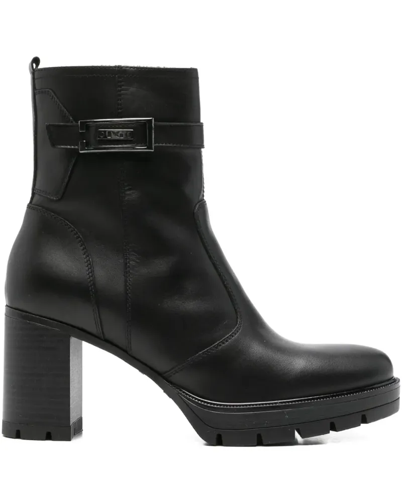 Nero Gardini Stiefeletten mit Schnallenriemen - Schwarz Schwarz