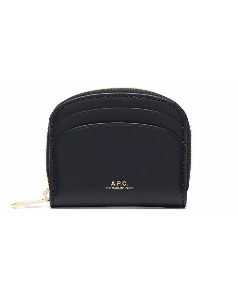 A.P.C. Mini Demi-Lune Portemonnaie Schwarz