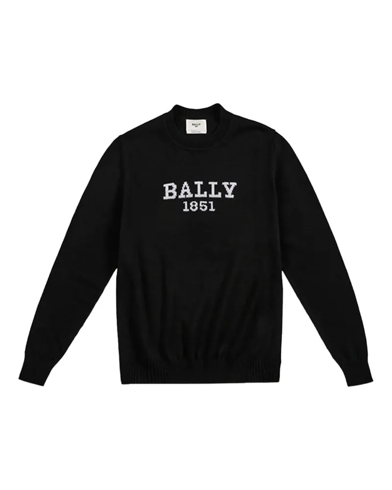 Bally Merinopullover mit Logo-Stickerei - Schwarz Schwarz