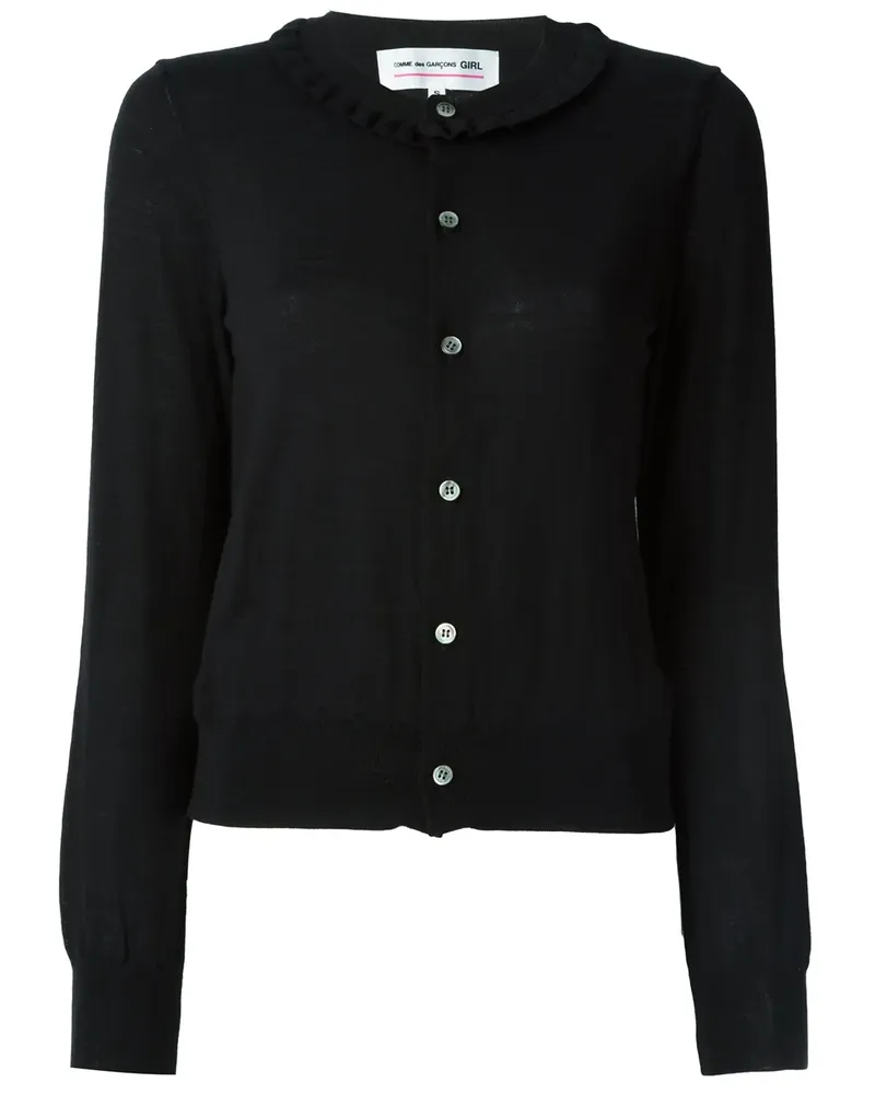 Comme des Garçons Cardigan mit gerüschtem Kragen - Schwarz Schwarz