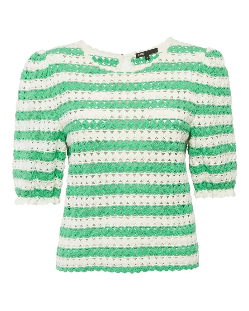 Maje Pullover mit Streifen - Grün Grün