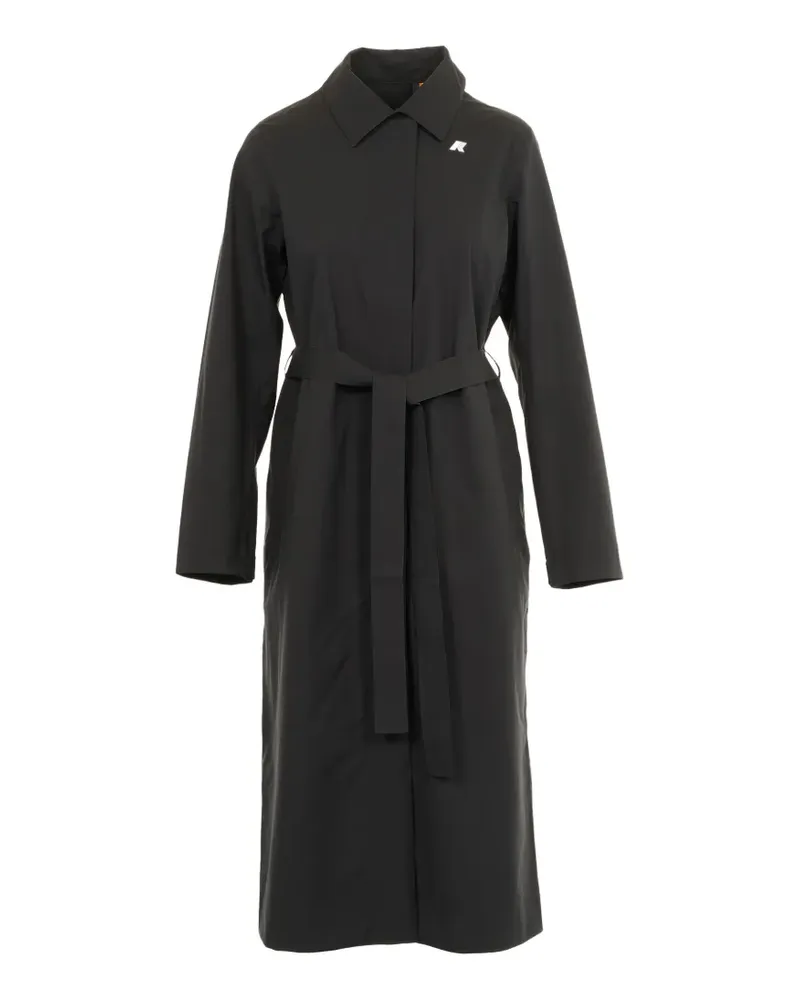 K-Way Barbra Mantel mit Gürtel - Schwarz Schwarz