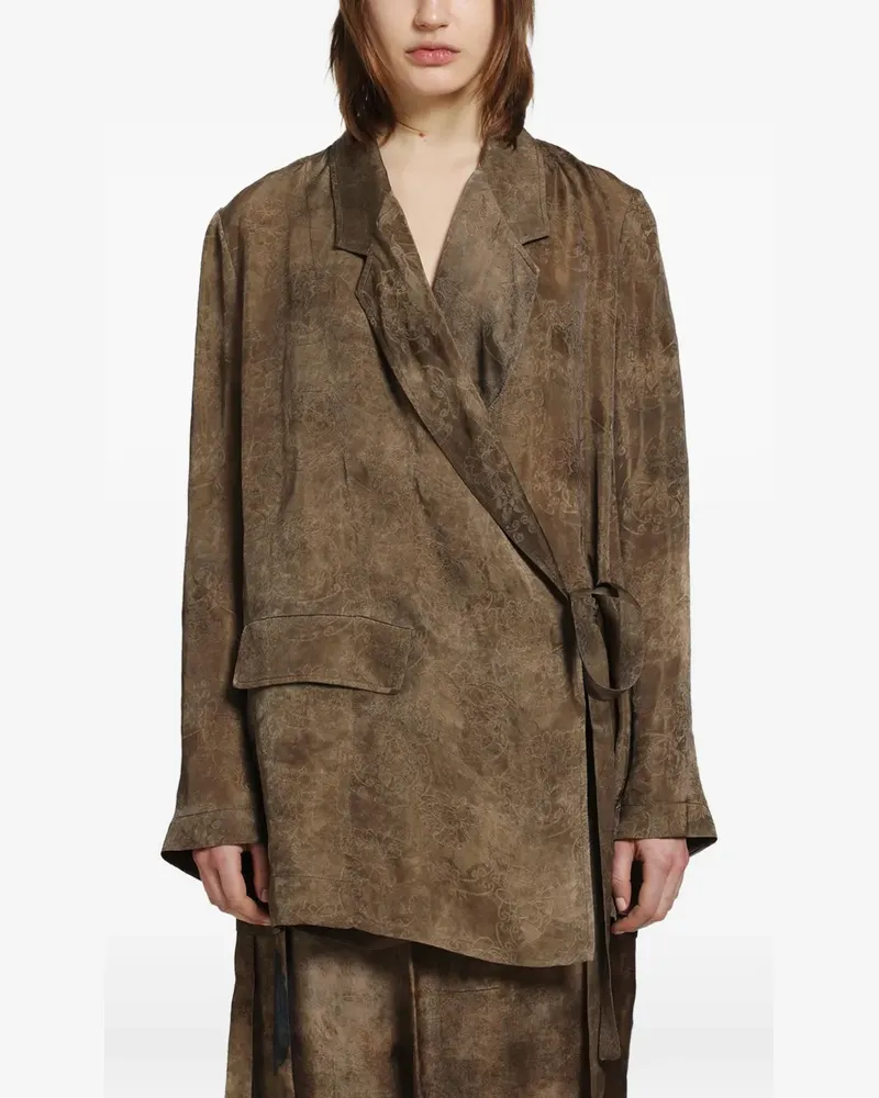 Uma Wang Khloe wrap pocket jacket - Braun Braun