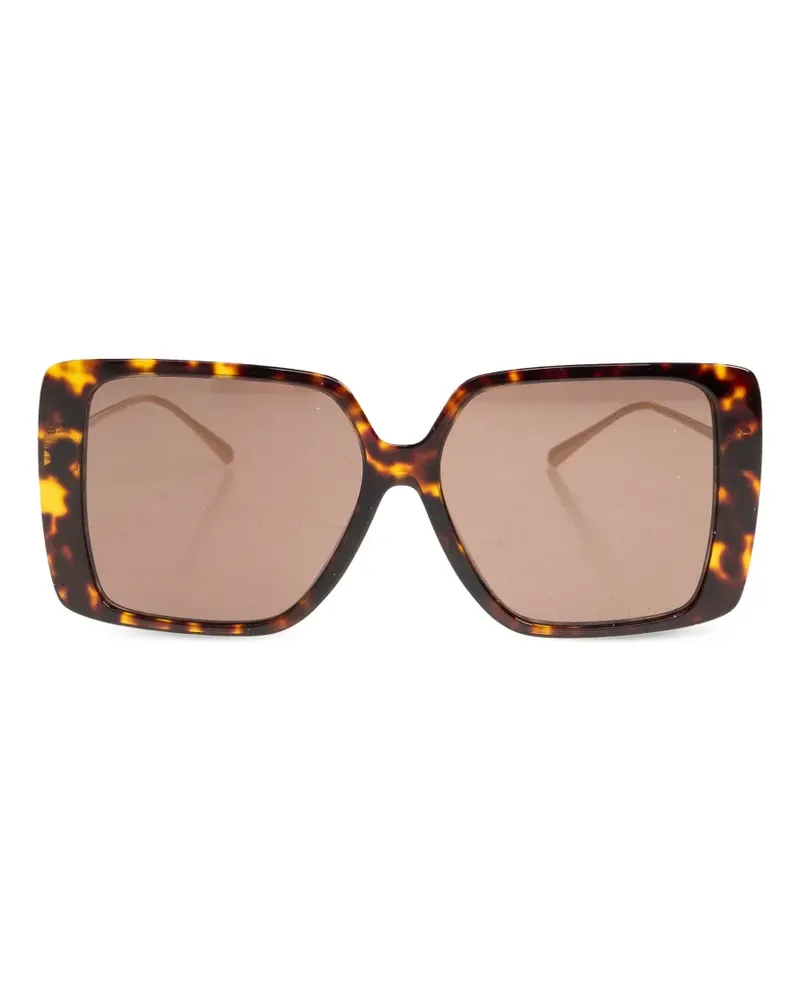 Tory Burch Sonnenbrille mit eckigem Gestell - Braun Braun