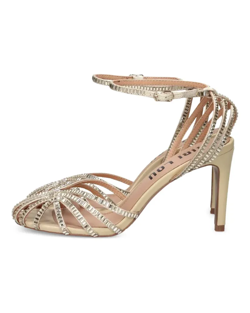 Bibi Lou crystal-embellished heeled sandals - Nude Nude