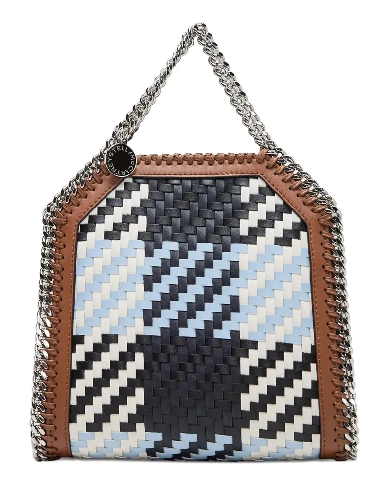 Stella McCartney Satchel-Tasche mit gewebtem Check - Blau Blau