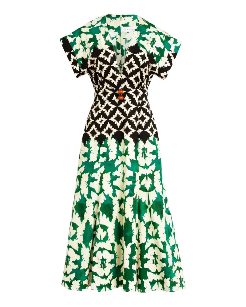 Silvia Tcherassi Sakura printed cotton midi dress - Grün Grün