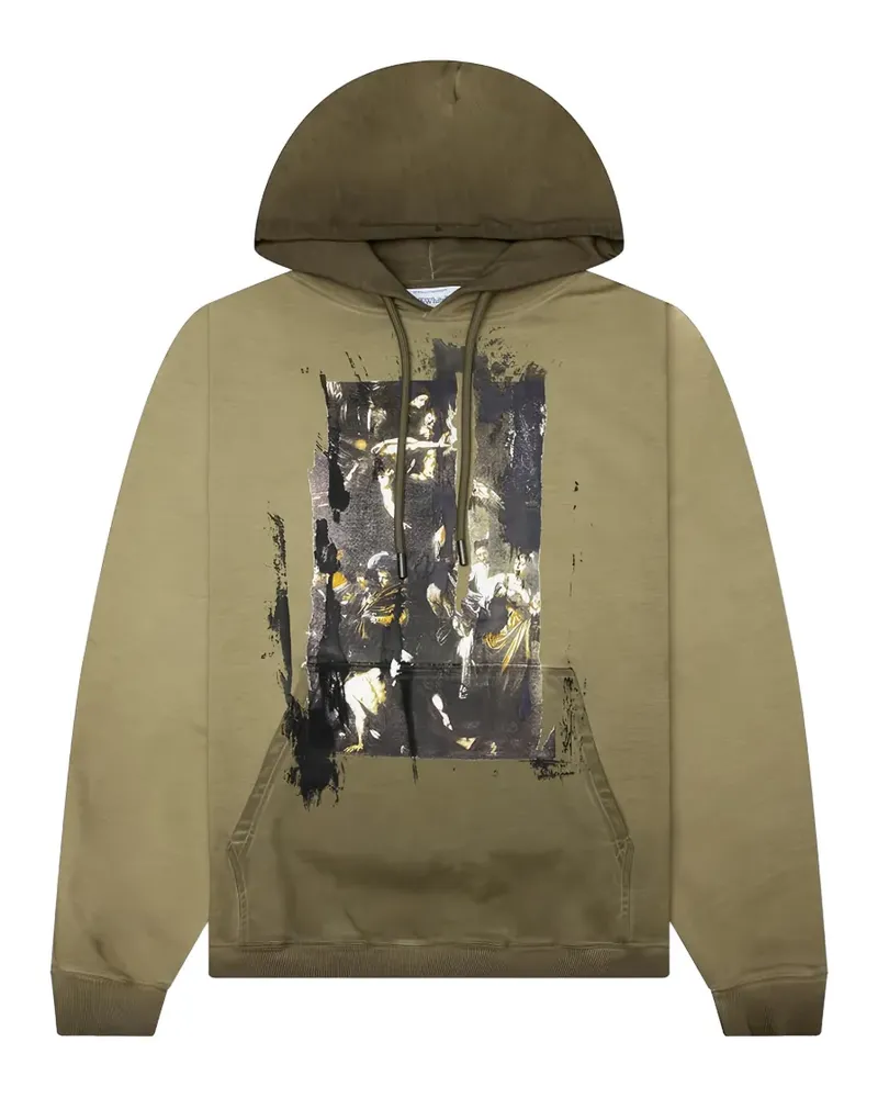 OFF-WHITE Inked Mercy Skate Hoodie - Braun Braun