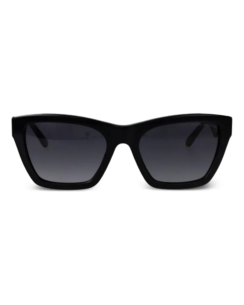 Marc Jacobs logo rectangle sunglasses - Schwarz Schwarz