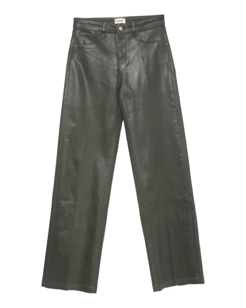 L'Agence Beschichtete Straight-Leg-Hose - Grün Grün