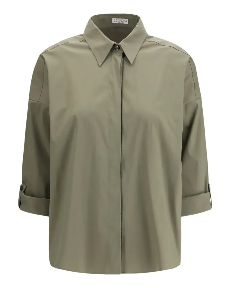 Brunello Cucinelli roll-up sleeve shirt - Grün Grün