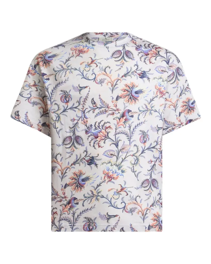 Etro T-Shirt mit Blumenmotiv - Nude Nude
