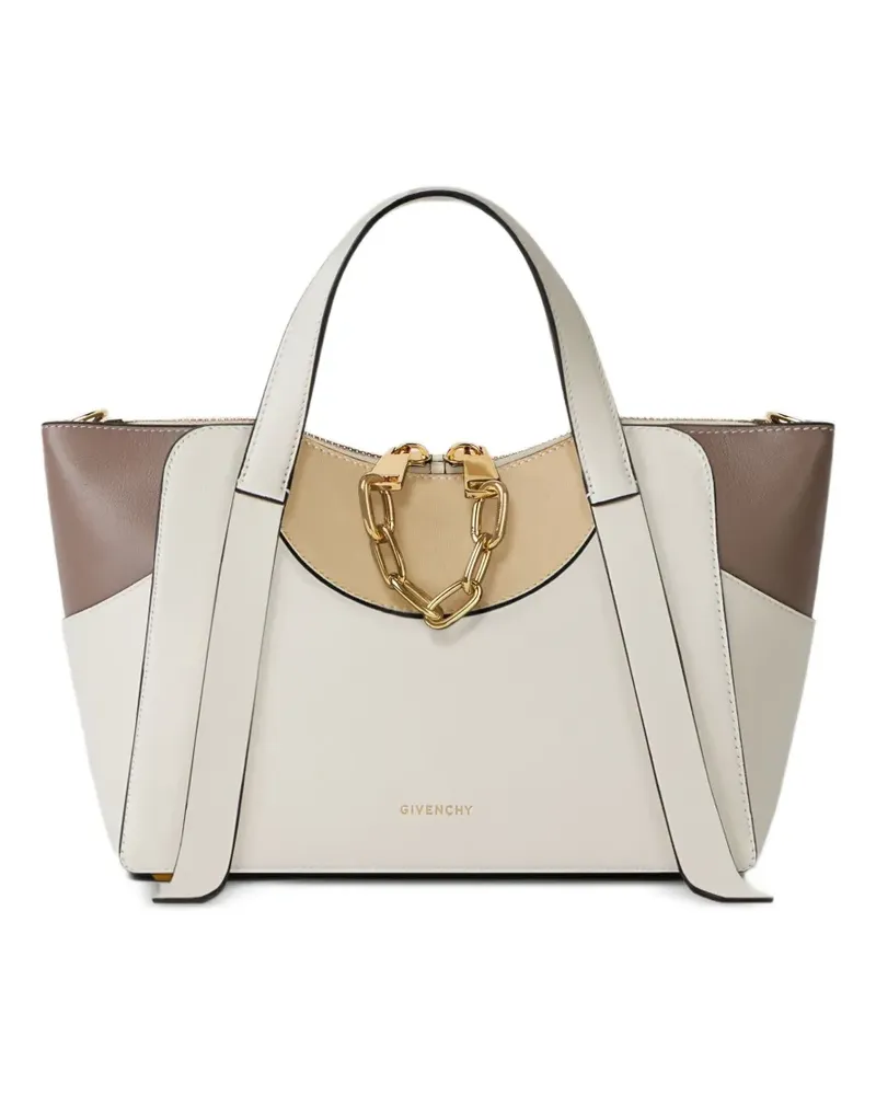 Givenchy Kleine The Snatch Tasche aus gekörntem Leder - Weiß Weiß