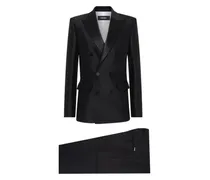 Doppelreihiger Anzug - Schwarz