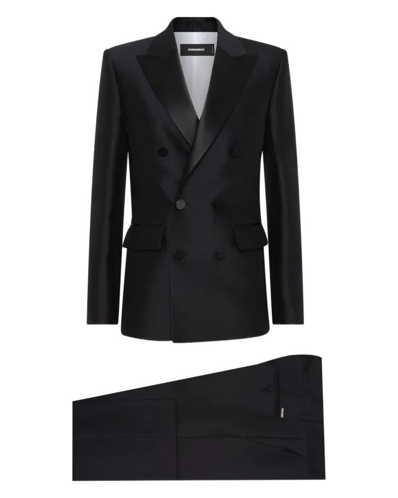 Dsquared2 Doppelreihiger Anzug - Schwarz Schwarz