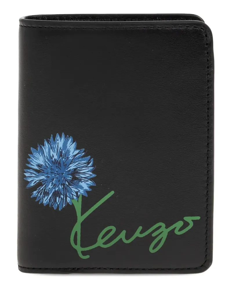 Kenzo Tulip leather wallet - Schwarz Schwarz