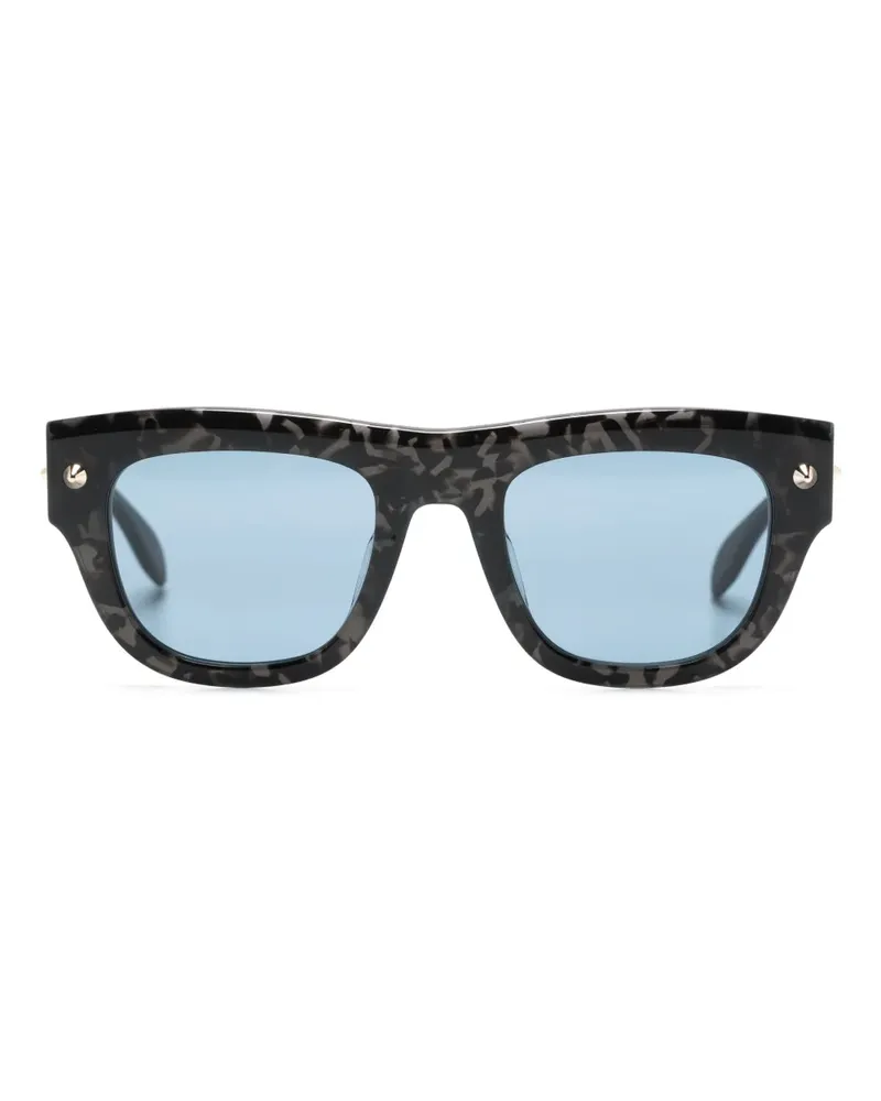 Alexander McQueen Sonnenbrille mit Nieten - Schwarz Schwarz