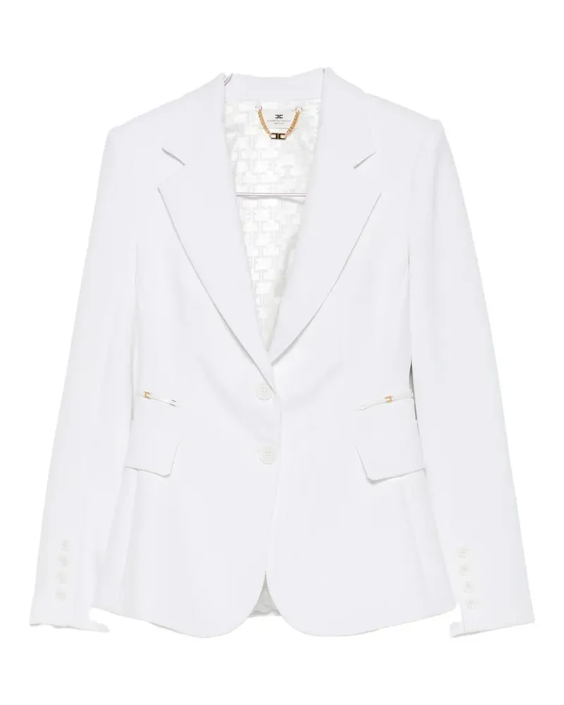 Elisabetta Franchi notched-lapels single-breasted blazer - Weiß Weiß