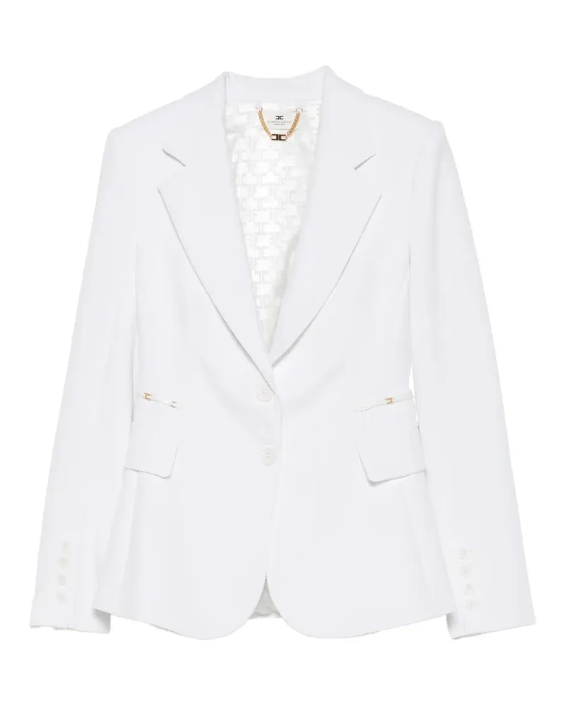 Elisabetta Franchi notched-lapels single-breasted blazer - Weiß Weiß