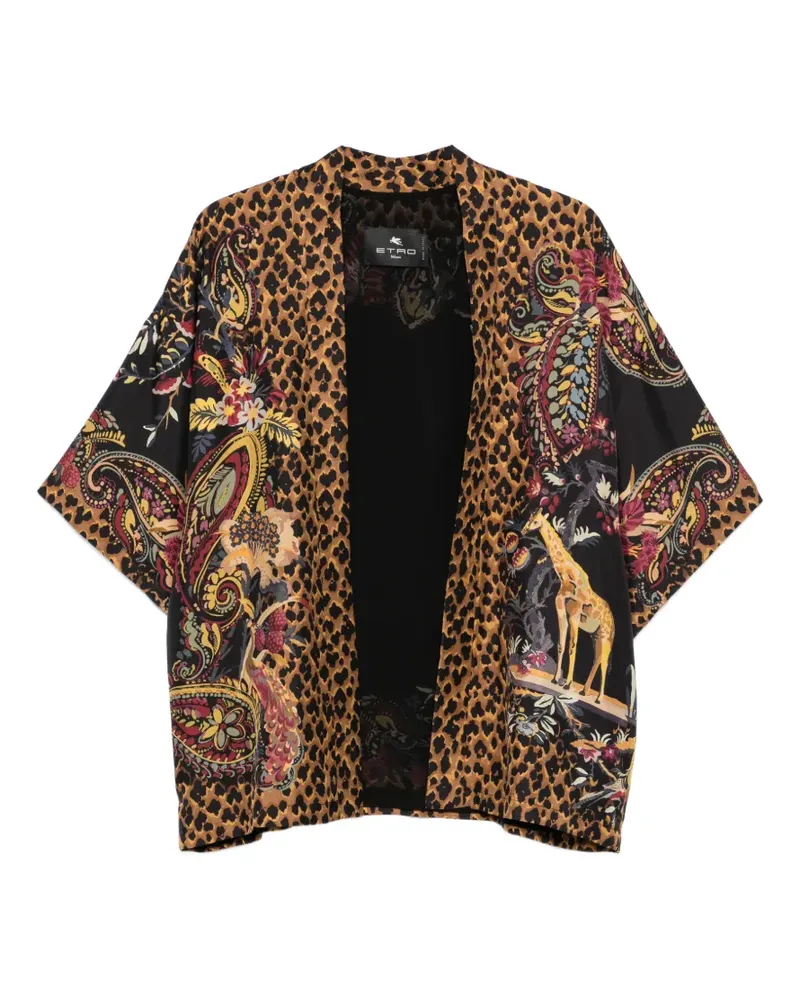 Etro Hemd mit Paisleymuster - Schwarz Schwarz