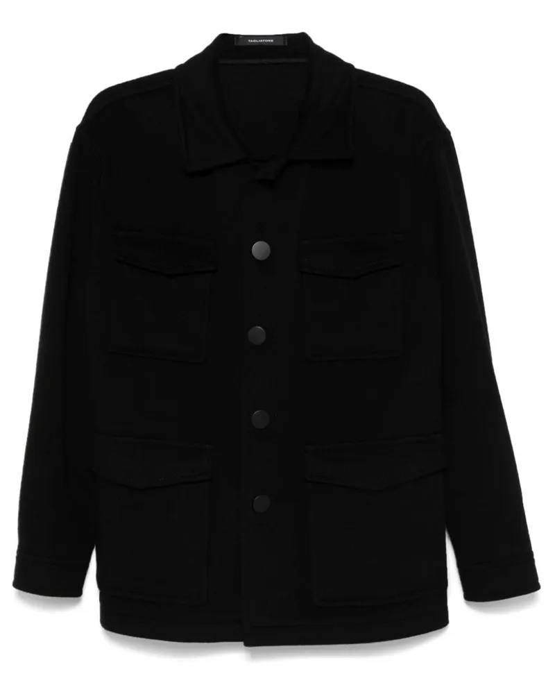 Tagliatore Hemdjacke aus Fleece - Schwarz Schwarz