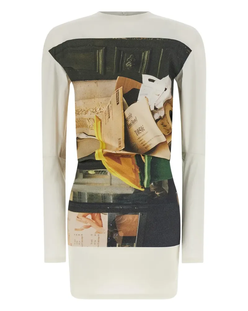 Issey Miyake T-Shirt mit grafischem Print - Nude Nude