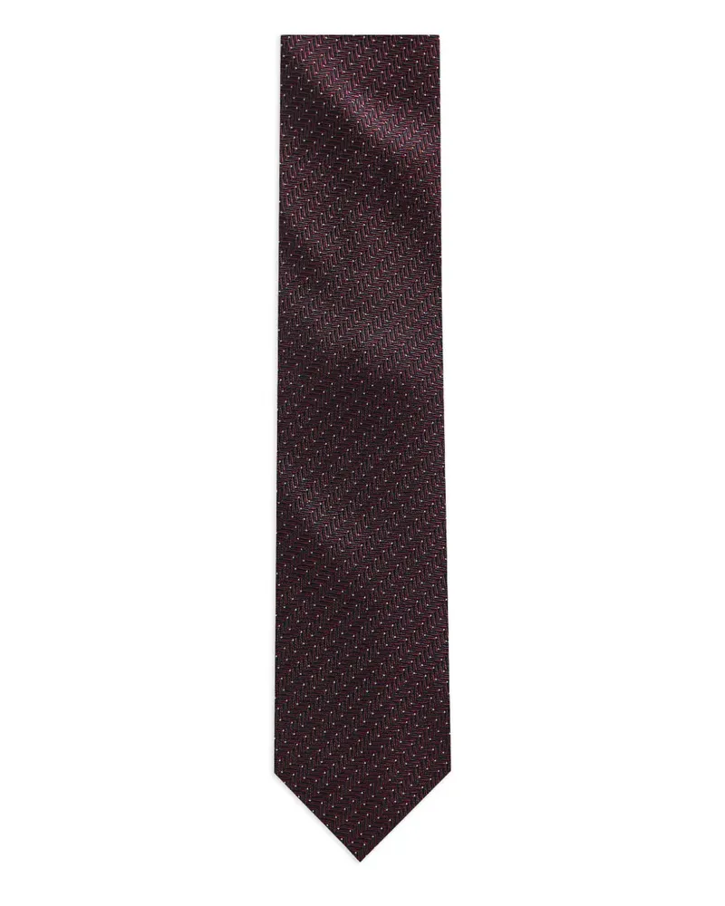 Corneliani Geometrisch gemusterte Krawatte - Schwarz Schwarz