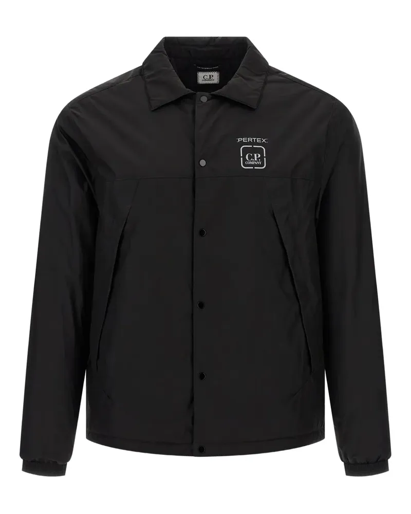 C.P. Company Wattierte Metropolis Jacke mit Druckknopf - Schwarz Schwarz