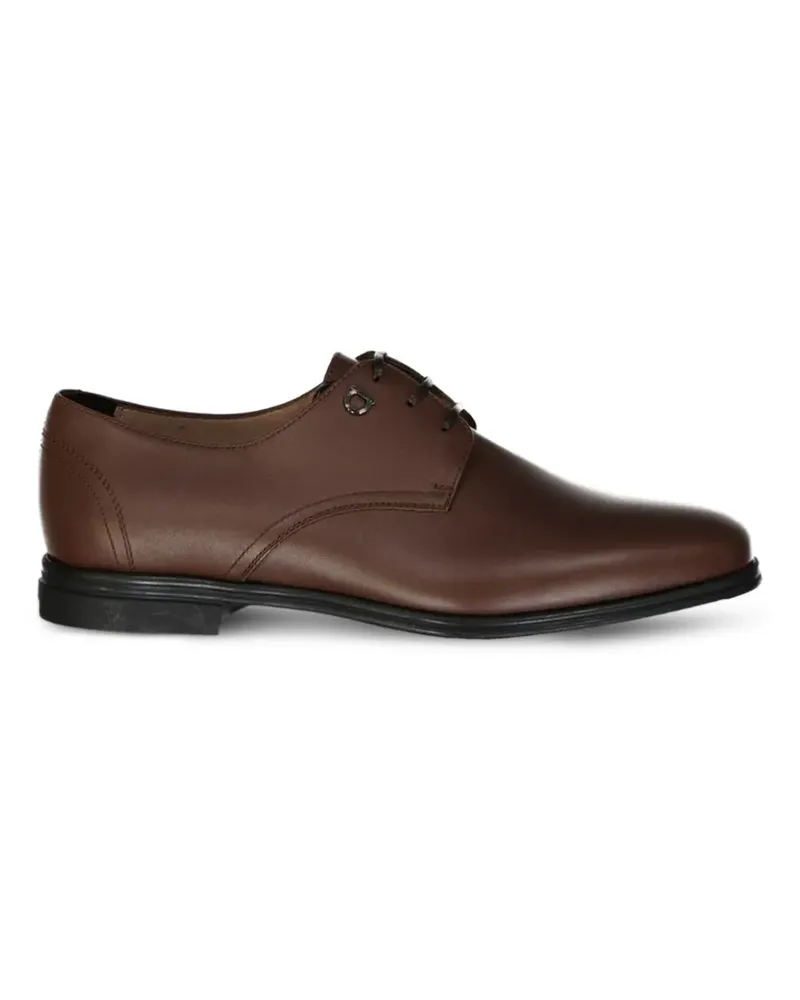 Ferragamo Spencer Gancini-plaque derby shoes - Braun Braun