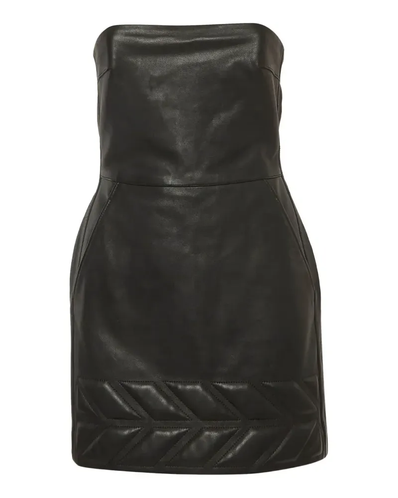 David Koma strapless quilted dress - Schwarz Schwarz