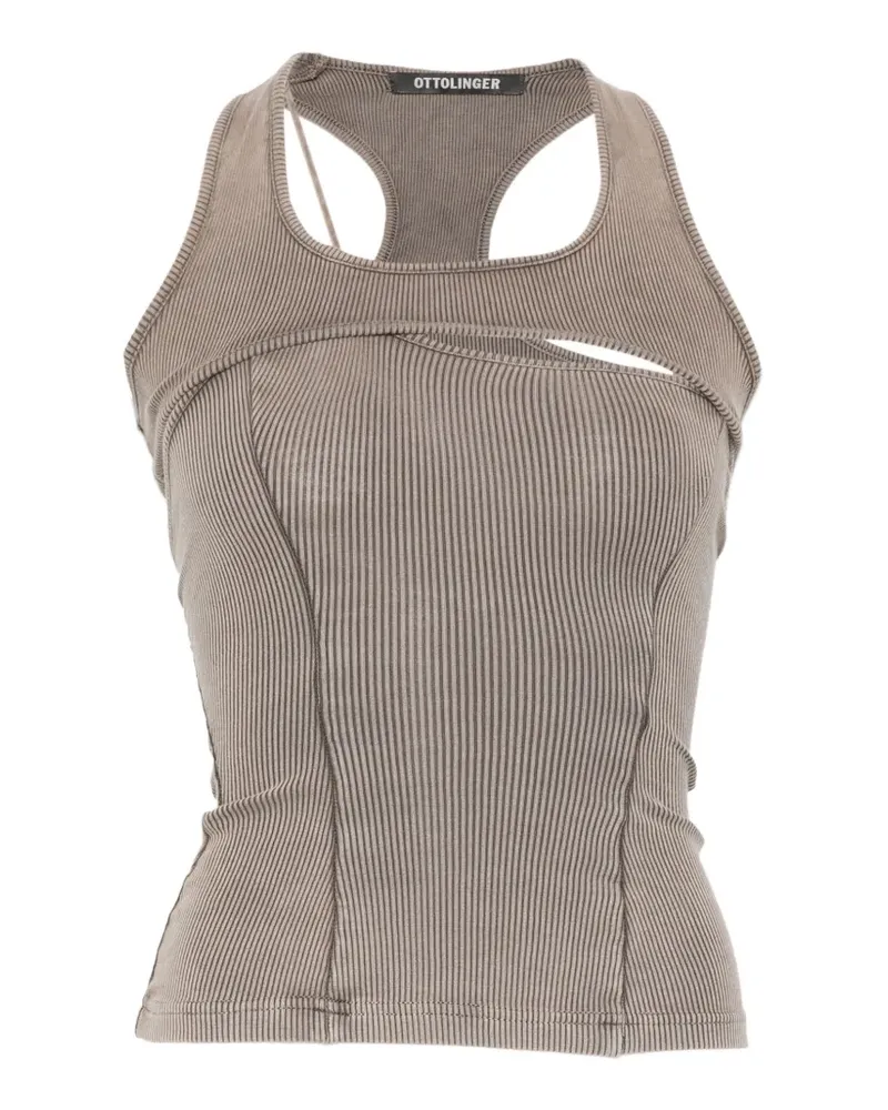 OTTOLINGER Geripptes Oberteil mit Cut-Out - Grau Grau