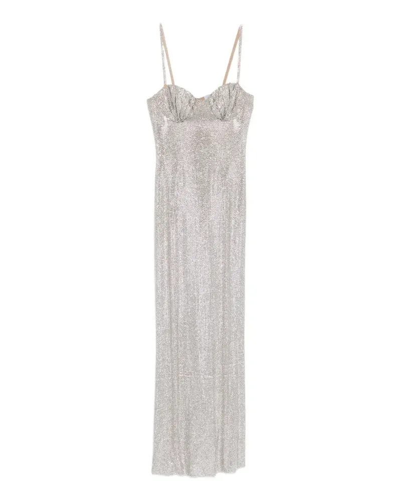 Giuseppe di Morabito Gerafftes Trägerkleid - Silber Silber