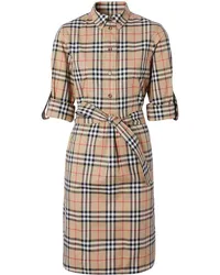 Burberry Hemdkleid mit Vintage-Check Braun