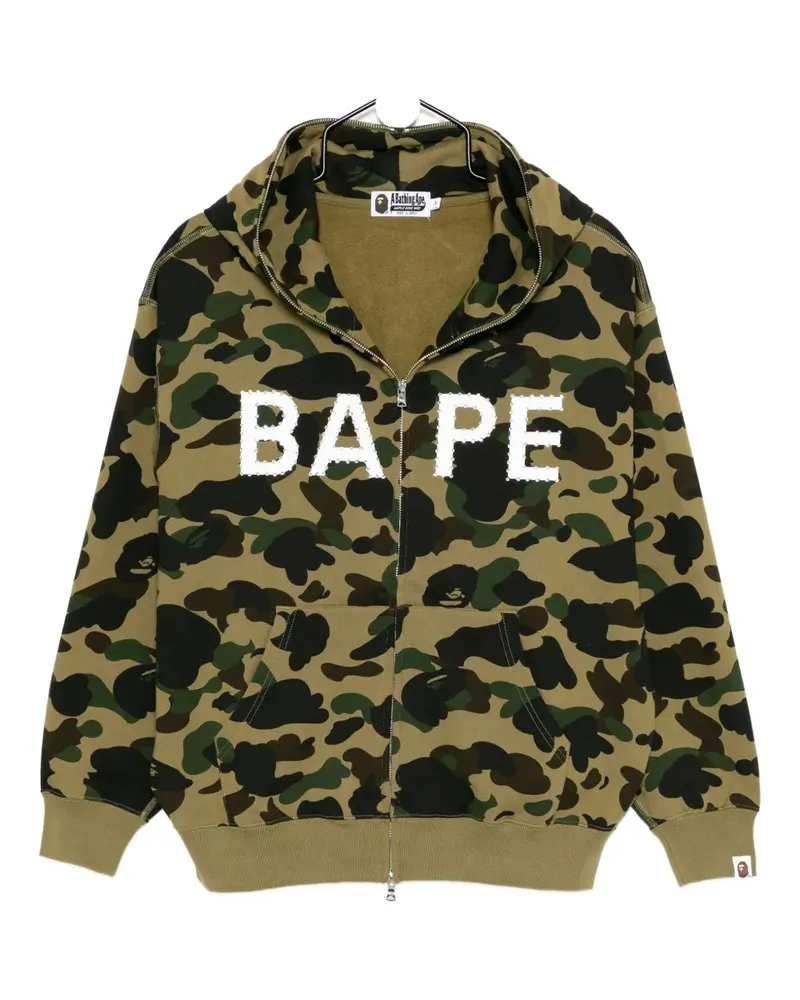 BAPE Hoodie mit Camouflage-Print - Grün Grün