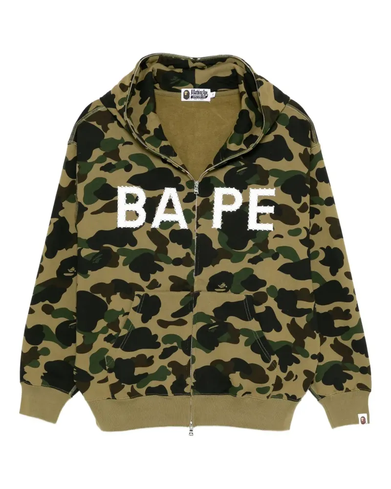 BAPE Hoodie mit Camouflage-Print - Grün Grün
