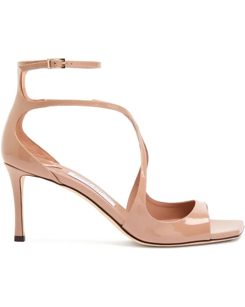 Jimmy Choo Azia Sandalen mit Knöchelriemen 75mm - Nude Nude