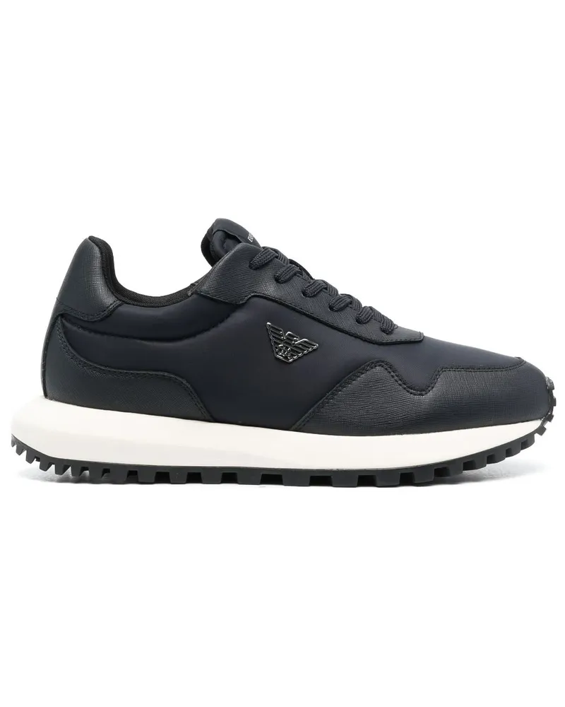 Emporio Armani Sneakers mit Kontrasteinsätzen - Blau Blau