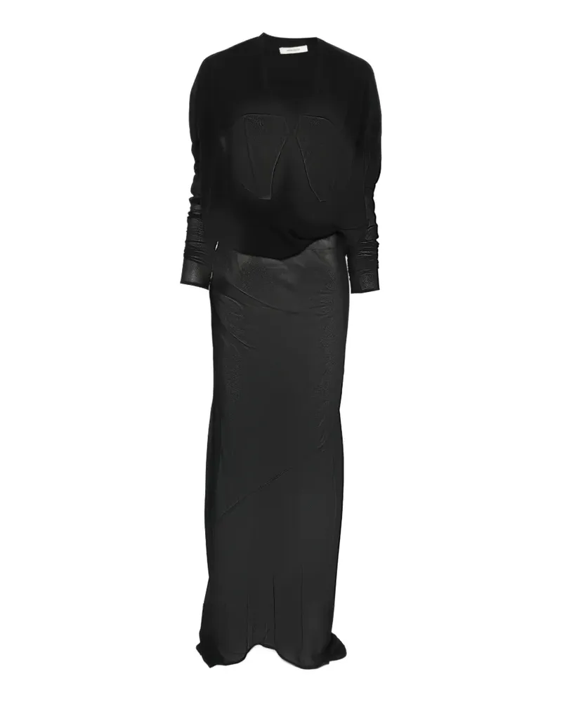 Entire Studios V-neck maxi dress - Schwarz Schwarz