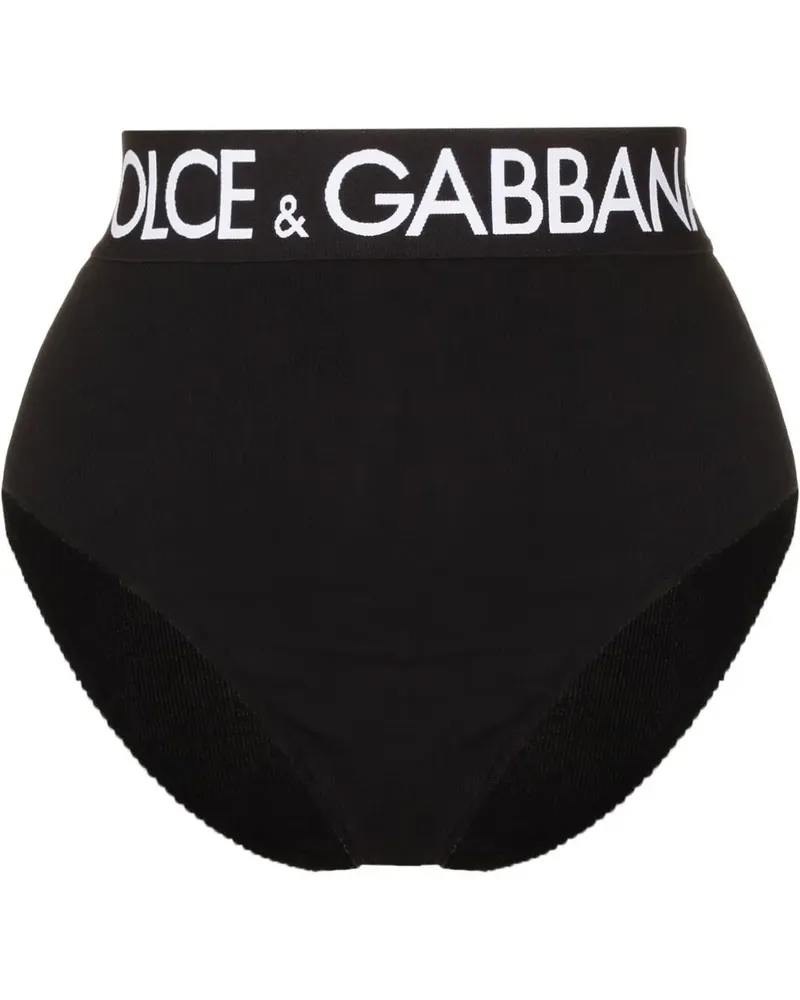 Dolce & Gabbana Slip mit Logo - Schwarz Schwarz