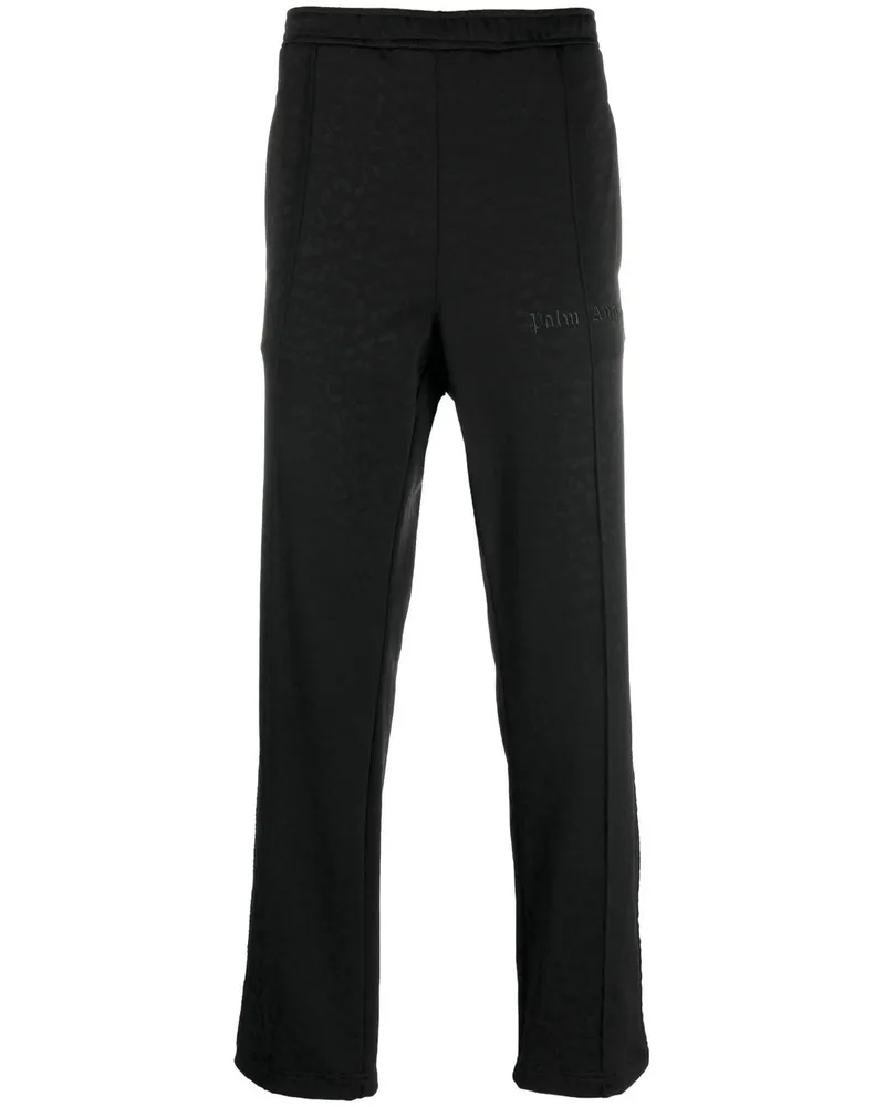Palm Angels Jogginghose mit Leoparden-Print - Schwarz Schwarz
