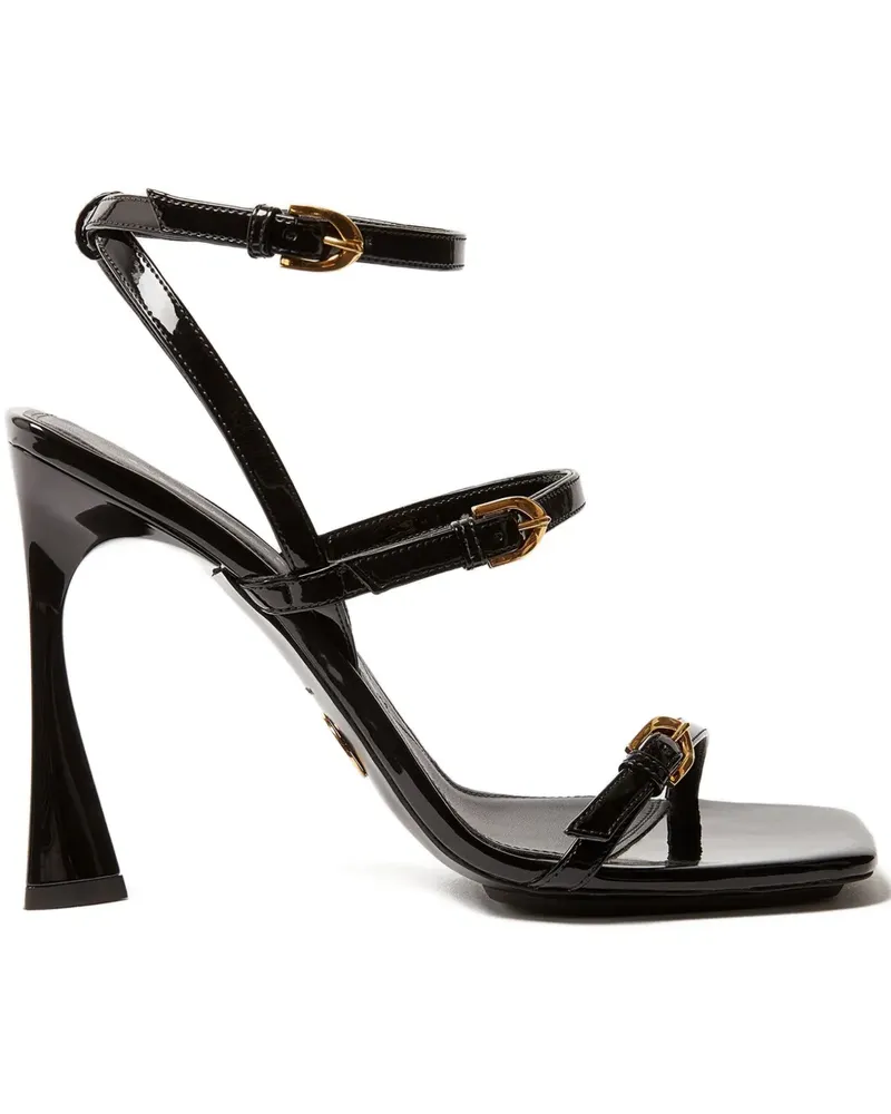 Stella McCartney Elsa Sandalen mit Lackschnalle 103mm - Schwarz Schwarz