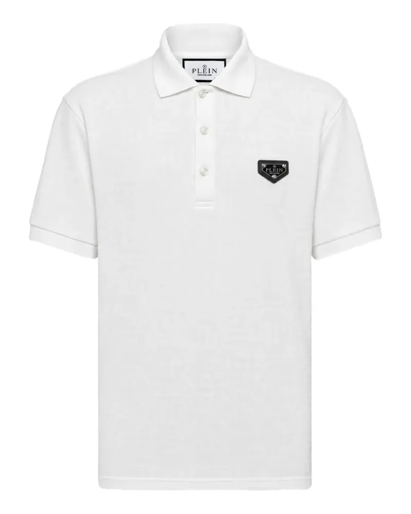 Philipp Plein Poloshirt mit Jacquard-Monogramm - Weiß Weiß