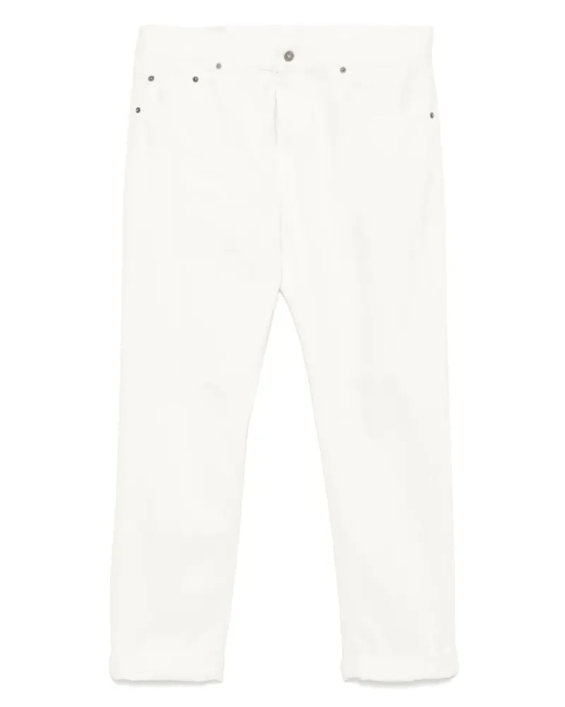 Dondup Jeans mit Logo-Print - Weiß Weiß