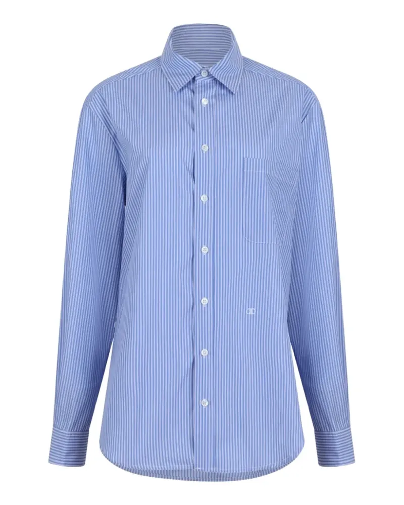 DOUUOD vertical-stripe long-sleeve shirt - Blau Blau