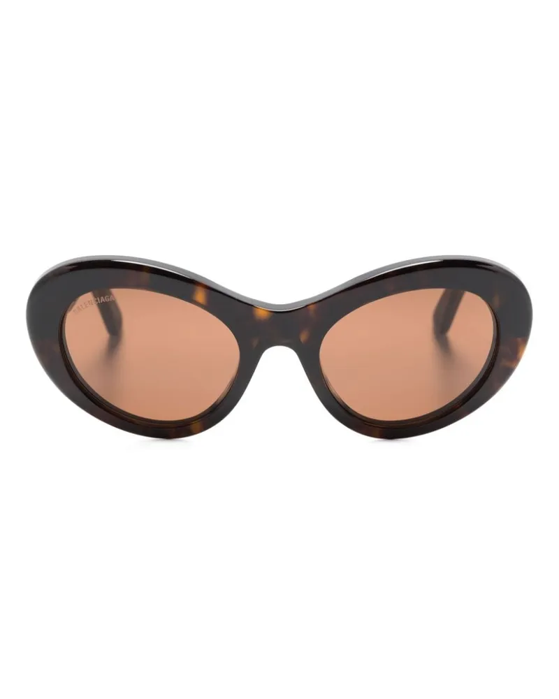 Balenciaga Sonnenbrille mit rundem Gestell - Braun Braun
