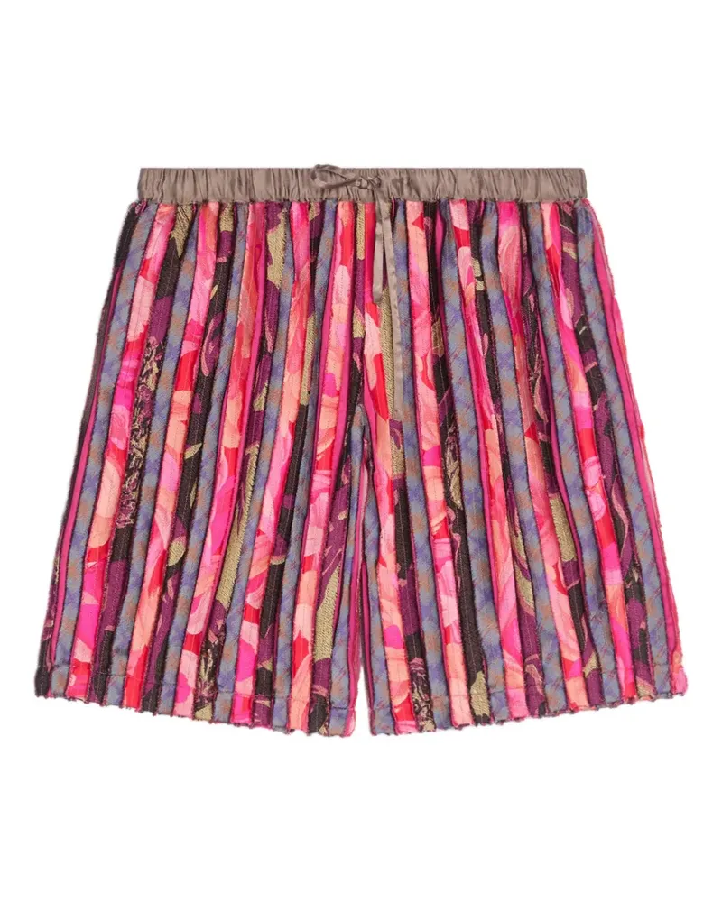 Dries van Noten Gestreifte Shorts - Rosa Rosa