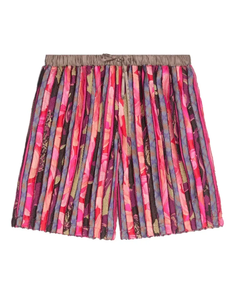 Dries van Noten Gestreifte Shorts - Rosa Rosa