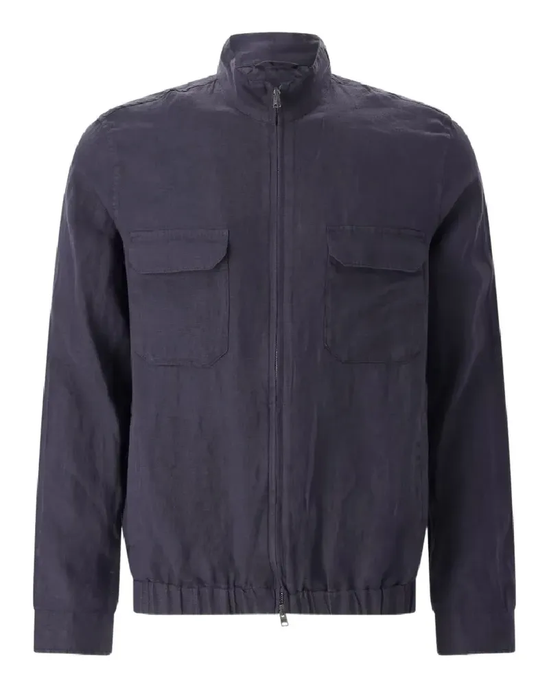 Herno zip-up linen jacket - Blau Blau